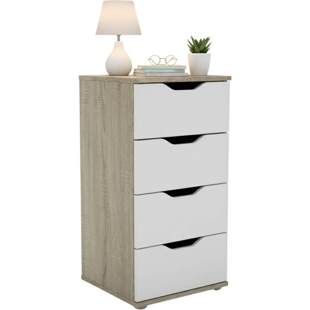 Commode Grise 4 tiroirs moderne
