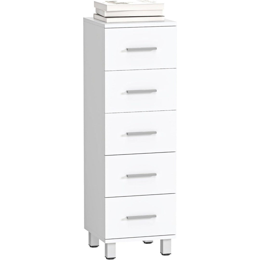 Meuble de rangement en bambou gris clair 30 x 30 x 95 cm
