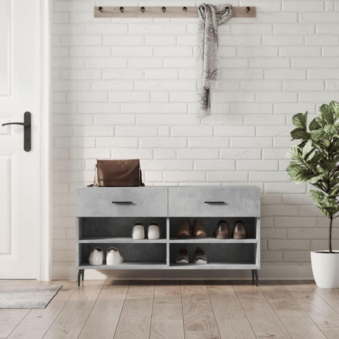 Banc de rangement gris clair pour le salon