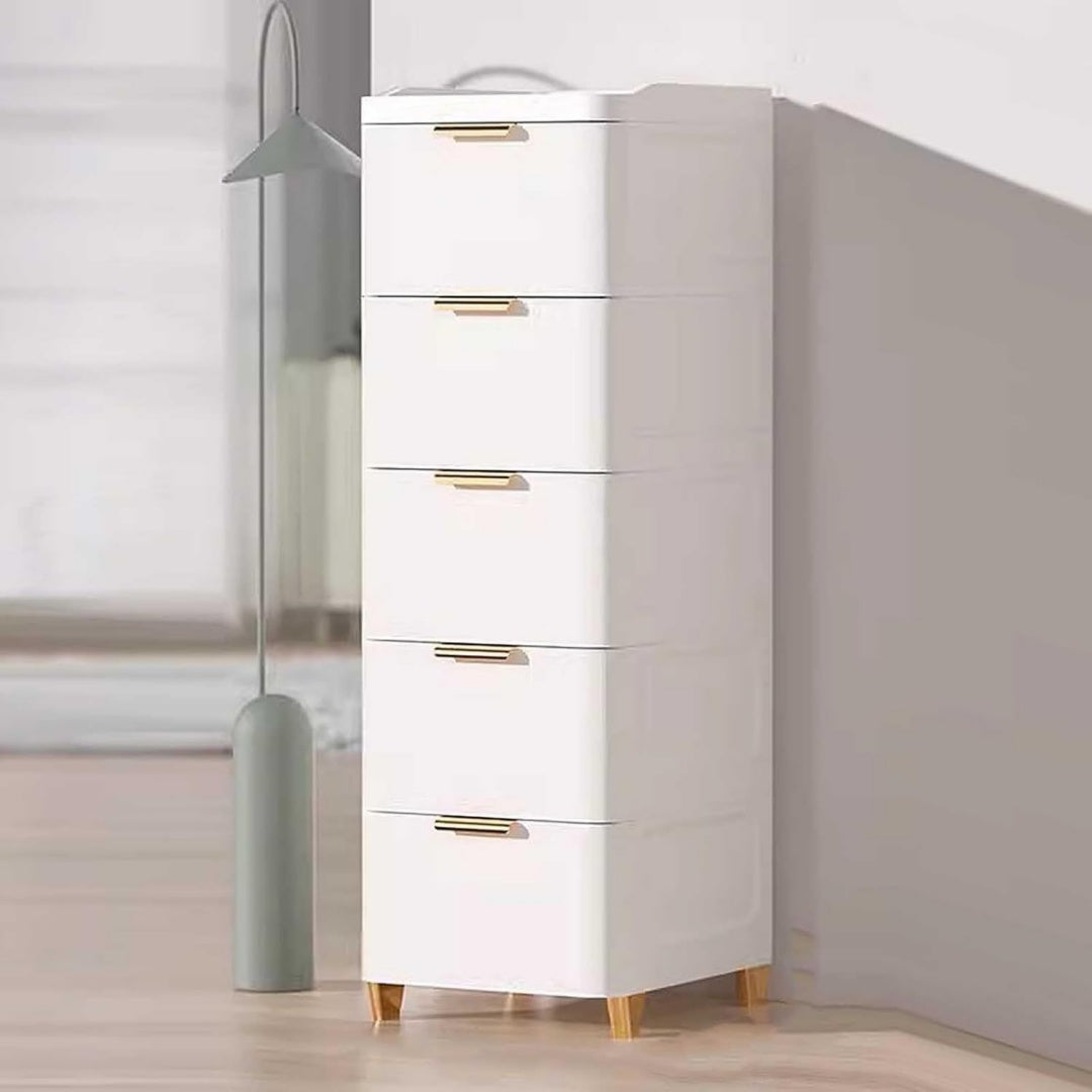 Commode gain de place 110 cm de haut gris clair