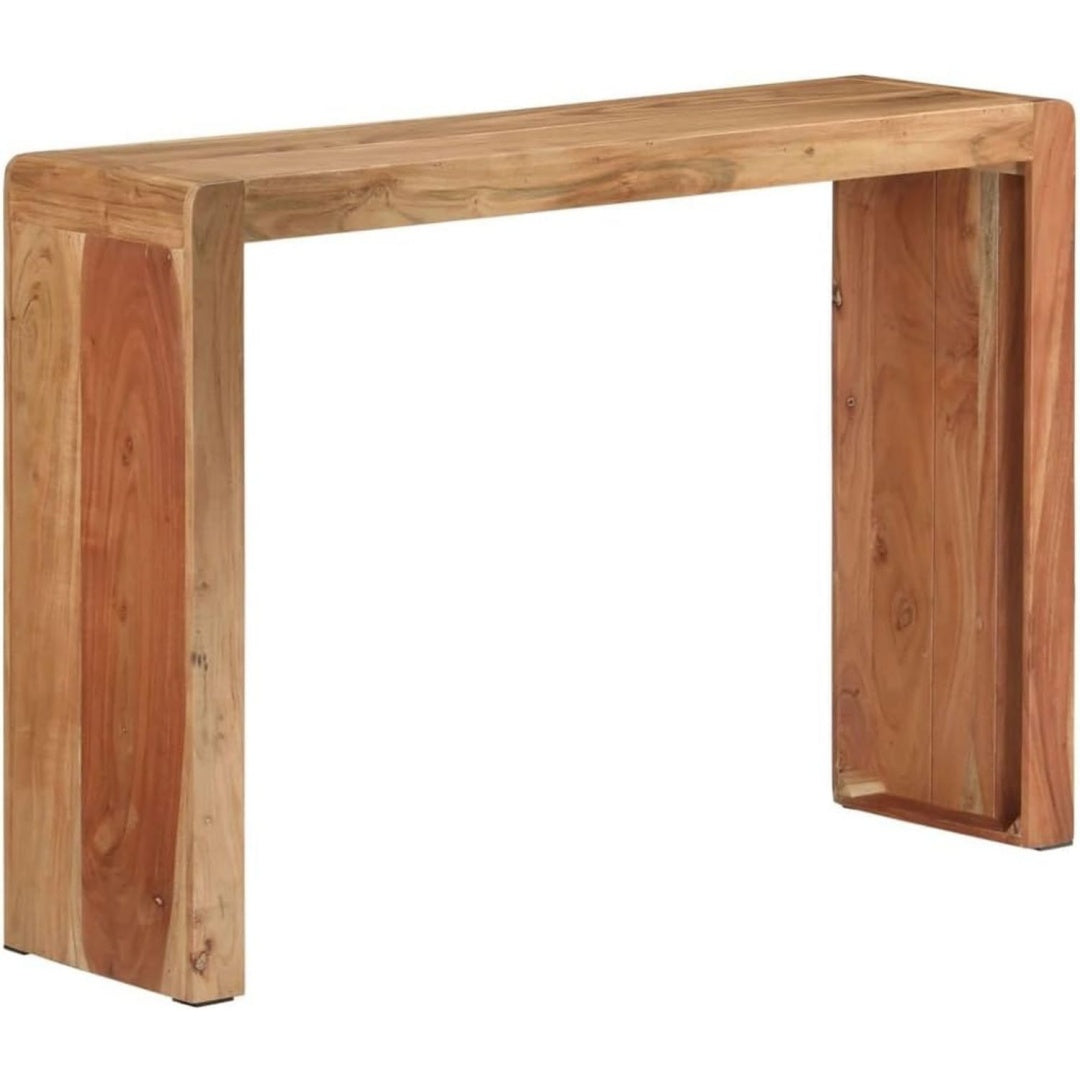 Console marron en bois d'acacia massif 110 x 30 x 76 cm