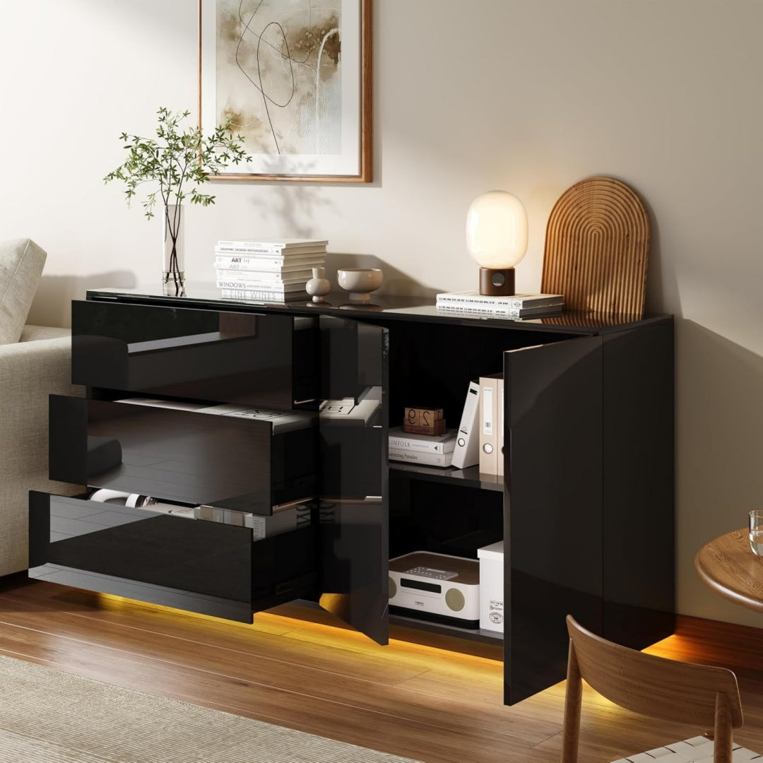 Touche Moderne, garde-robe marron en bois