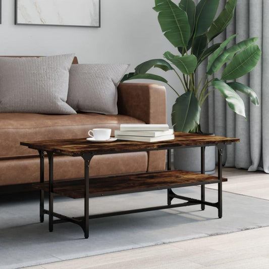 Table basse gris 100 x 50 x 40 cm