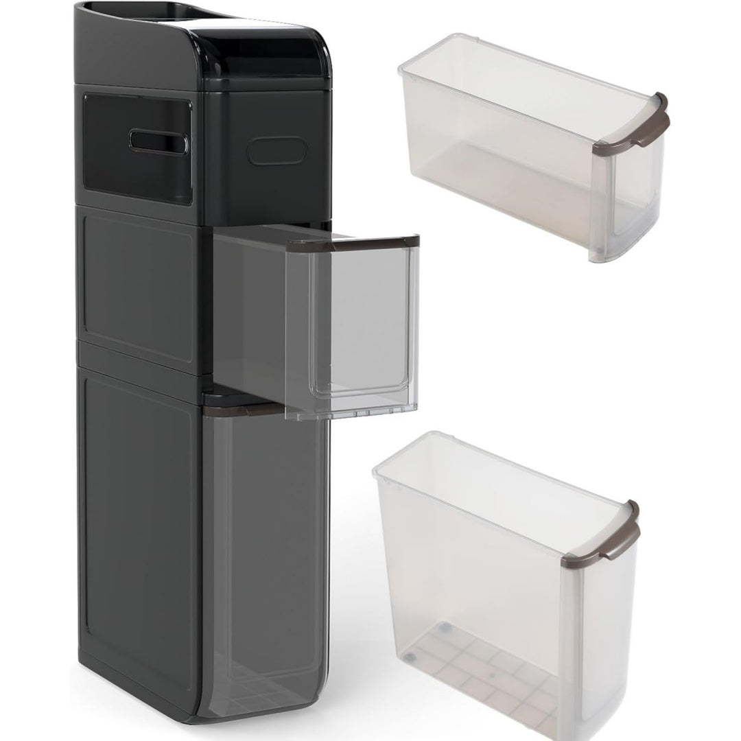 Colonne de rangement ideal pour le salon gris fonce