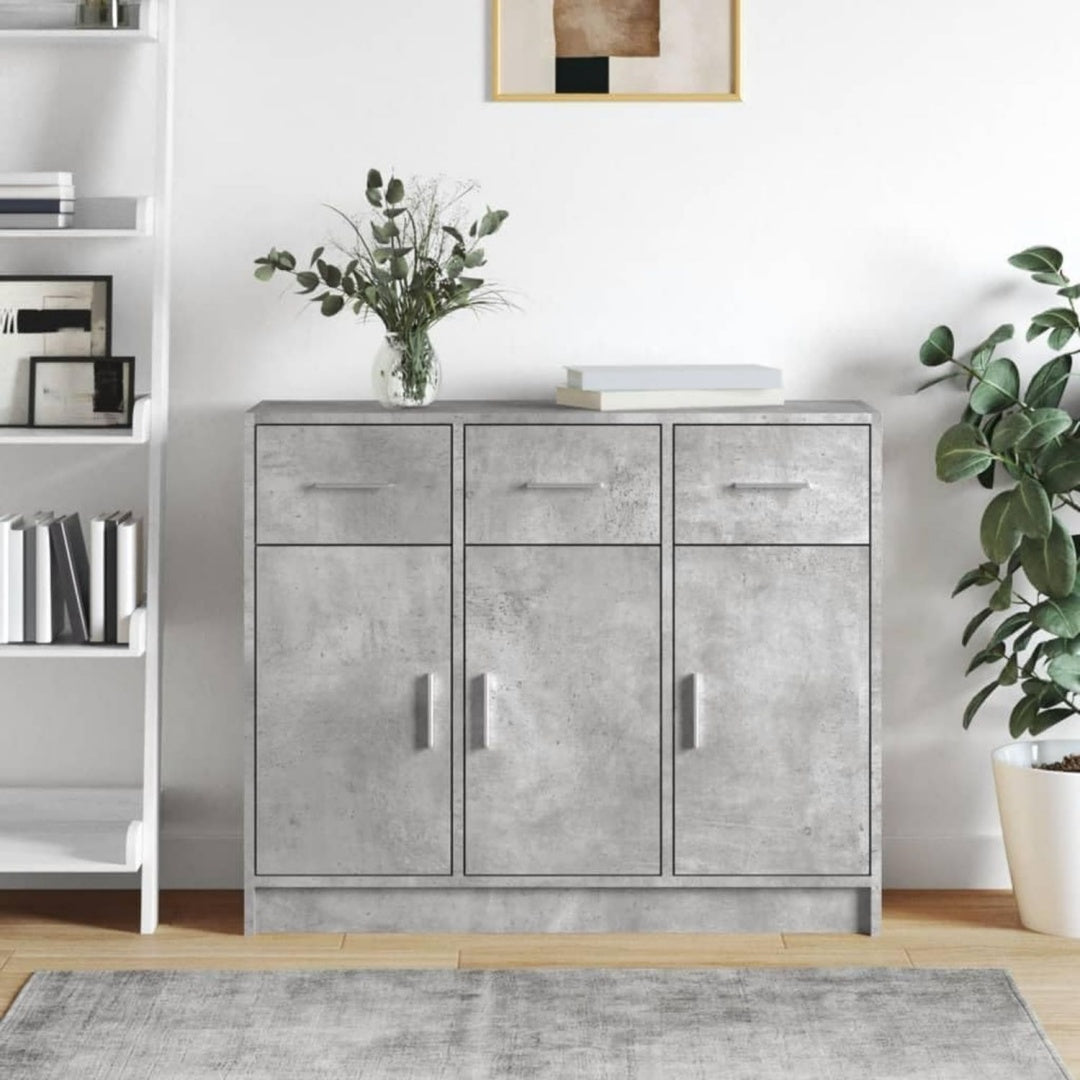 Buffet gris 105 cm, ideal pour petit espace