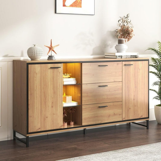Coiffeuse gris clair 3 tiroirs a 2 portes, bois ingenierie pour entree