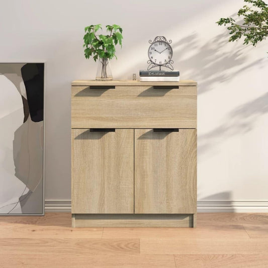 Industriel meuble de rangement, beige en bois 2 portes 1 tiroir