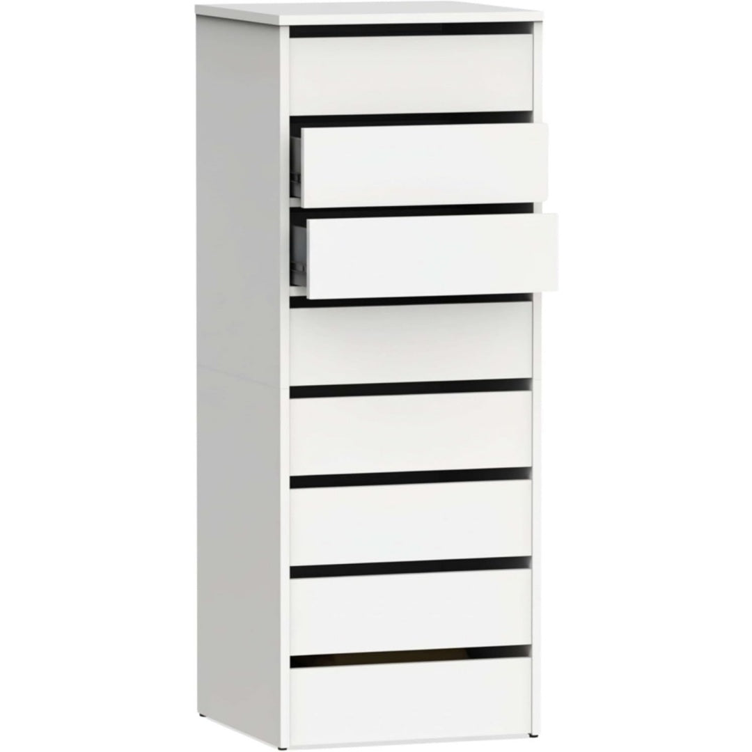 Commode moderne gris clair 45 x 46 x 127 cm