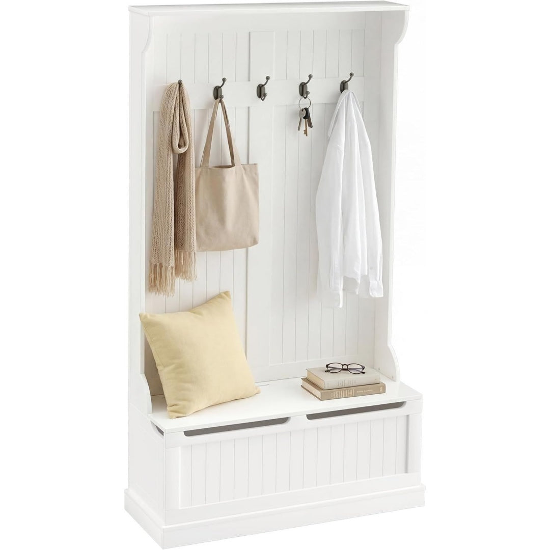 Meuble d'entree gris clair materiau durable 180 cm, rangement esprit retro