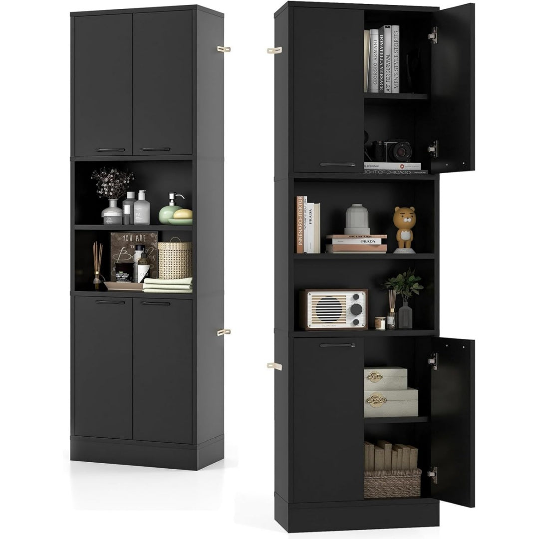 Credence en bois gris fonce, esprit rustique