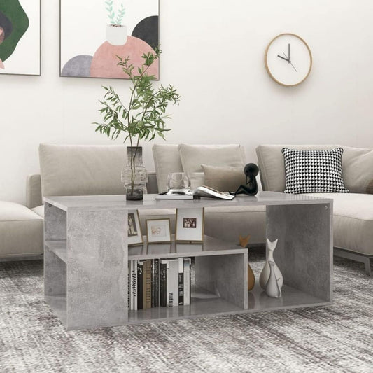 Table basse gris clair 100 x 50 x 40 cm