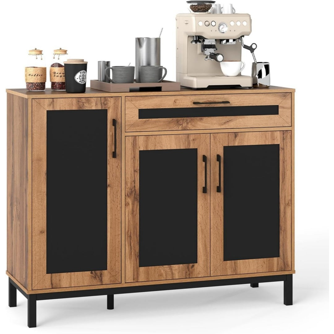 Marron buffet 120 x 41 x 95 cm allure contemporaine