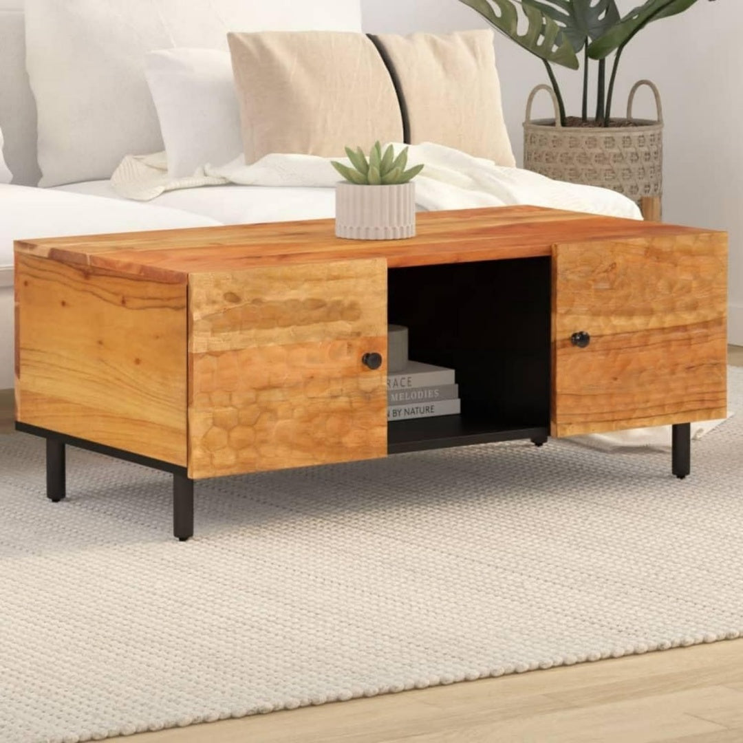 Table basse moderne bois d'ingenierie marron 100 x 54 x 40 cm