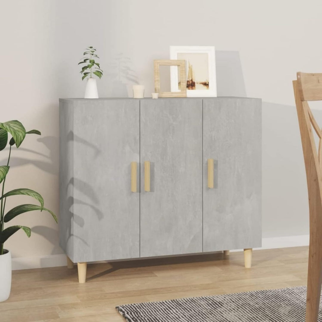 Moderne enfilade gris 90 x 34 x 80 cm