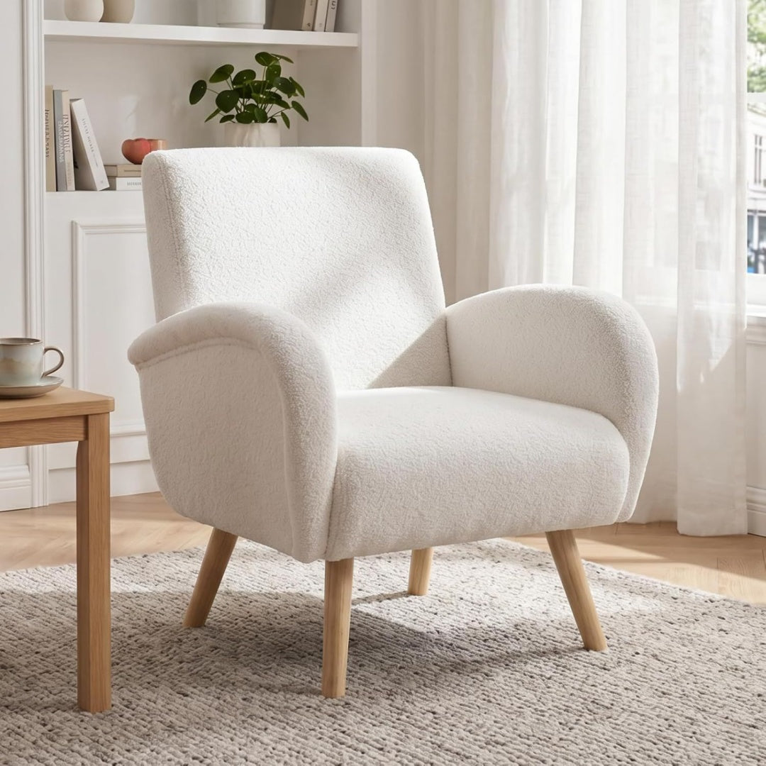 Fauteuil style scandinave gris clair