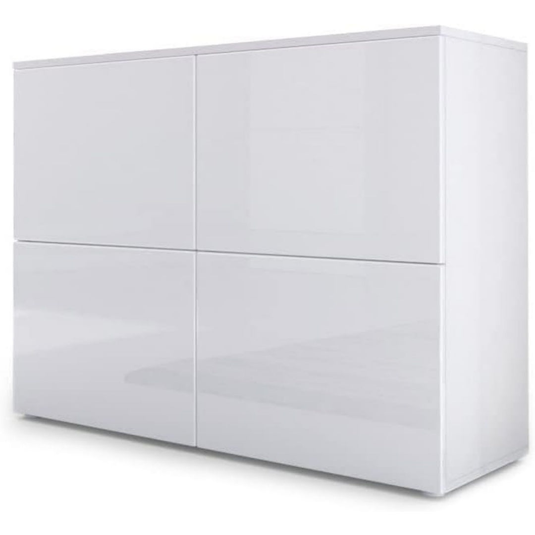 Commode gris clair design moderne 92 x 72 x 35 cm