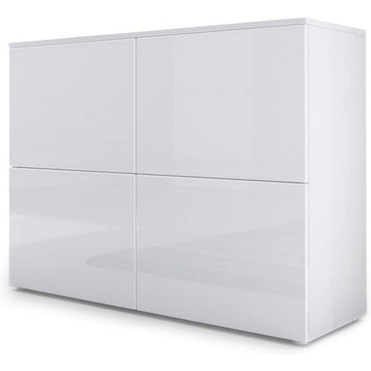 Commode gris clair design moderne 92 x 72 x 35 cm