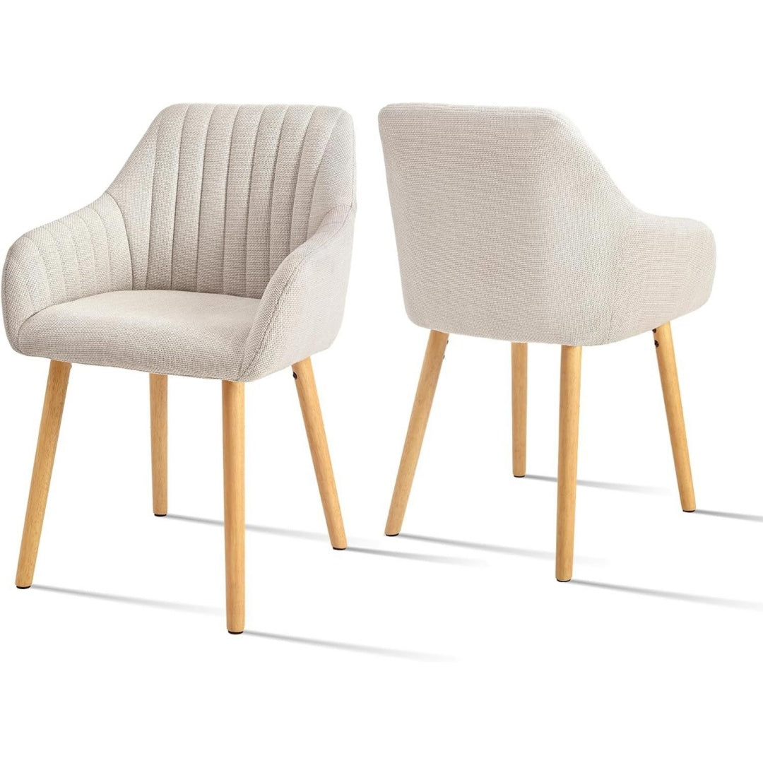Chaise rembourree gris clair en bois