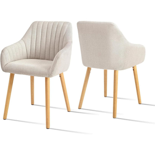 Chaise rembourree gris clair en bois